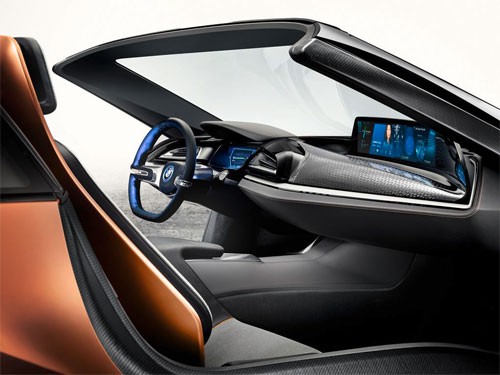 Nội thất với hàng loạt công nghệ hiện đại của BMW i8 Spyder concept 1