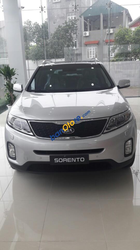 Bán Kia Sorento GAT đời 2018, màu bạc chính hãng, giá tốt nhất, hỗ trợ trả góp tại Kia Việt Trì -0989.240.241