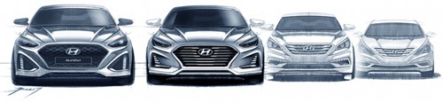 Bản phác họa mẫu Hyundai Sonata thế hệ mới.