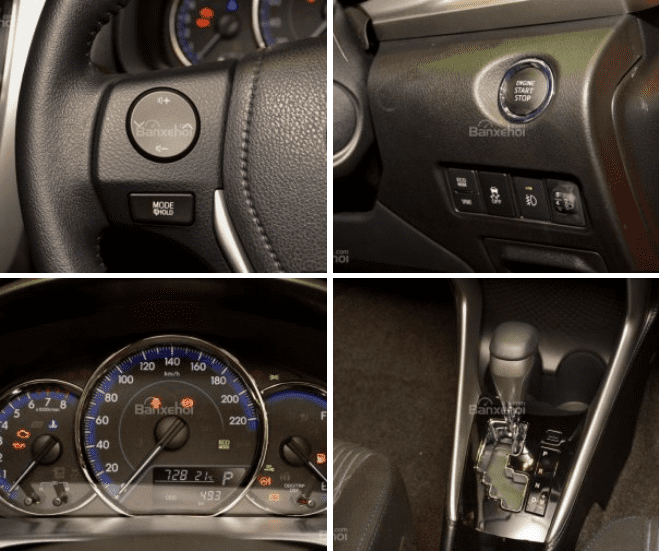 Đánh giá xe Toyota Vios 2018: Các trng bị trong khoang nội thất 1