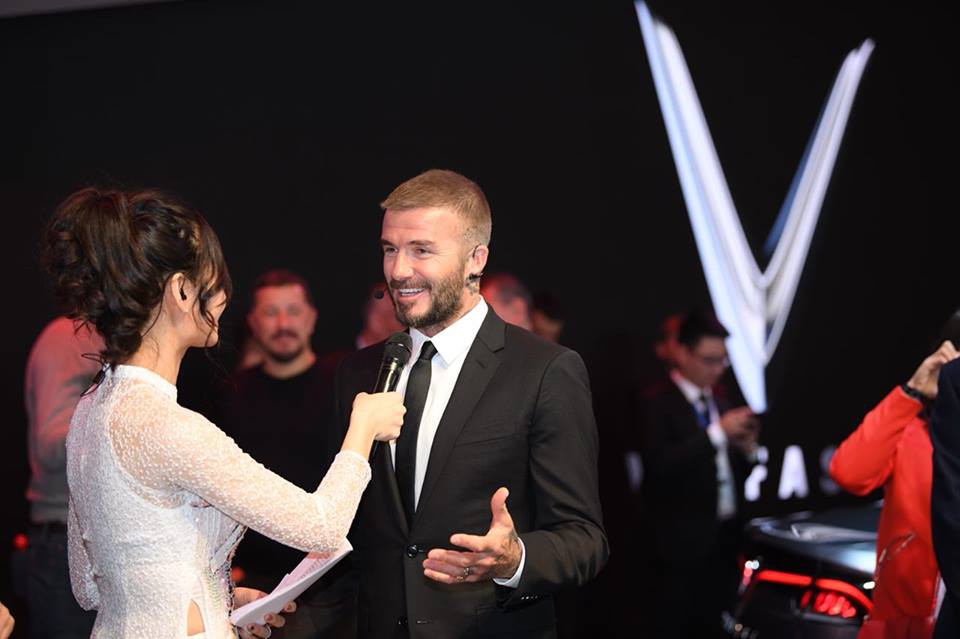 David Beckham chia sẻ về hai mẫu xe VinFast trong buổi triển lãm 2