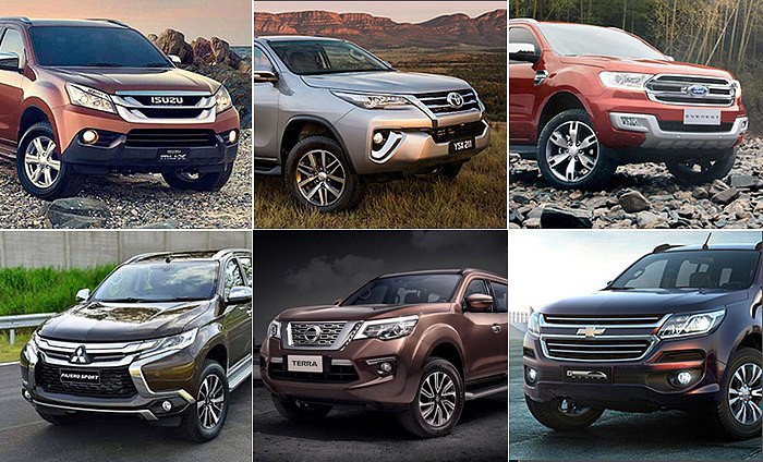 So sánh Terra, Fortuner, Everest, Pajero Sport qua bảng thông số chi tiết1fgff