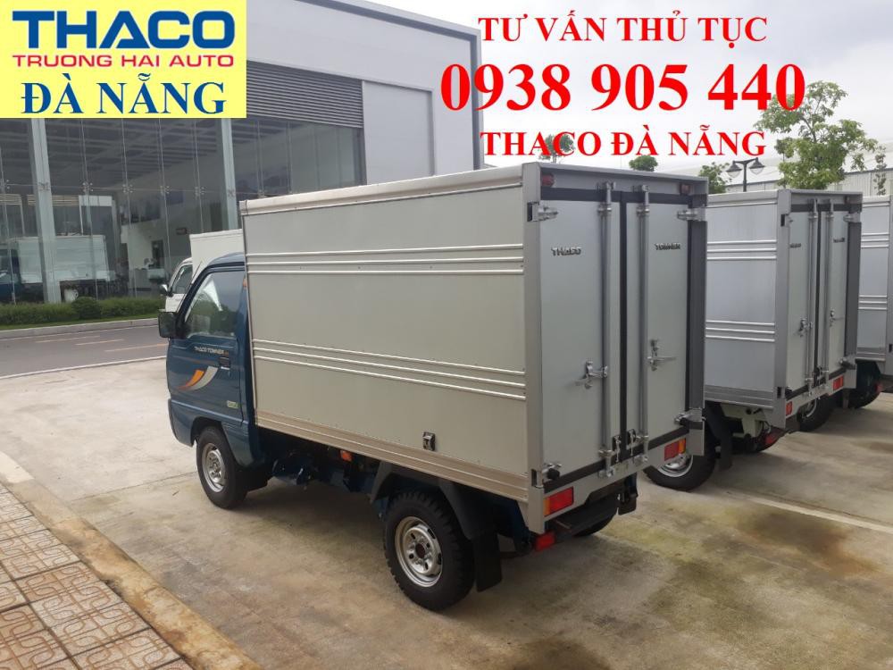 Bán xe tải thùng kín Thaco Towner 990kg mới Euro4 tại Đà Nẵng, hỗ trợ tư vấn trả góp. LH 0938905440
