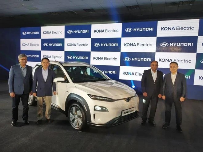 SUV chạy điện Hyundai Kona EV lần đầu ra mắt tại Ấn Độ