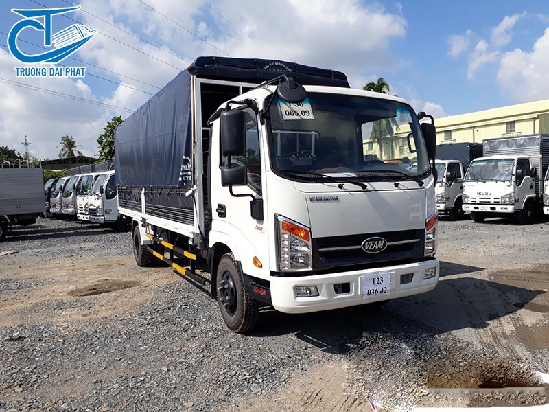 Bán xe tải Veam 3.49 tấn, thùng dài 5m, động cơ Isuzu, hỗ trợ trả góp