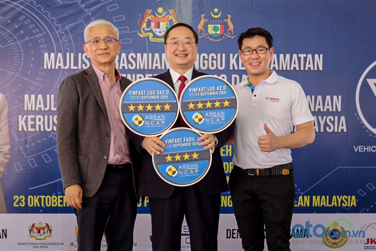 VinFast LUX nhận chứng nhận an toàn ASEAN NCAP 5 sao và Fadil 4 sao 3a