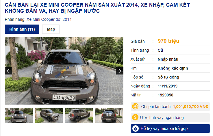 Mini Cooper đời 2014 