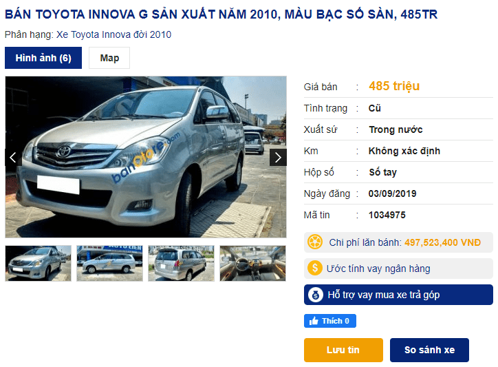 Toyota Innova 2010 số sàn 