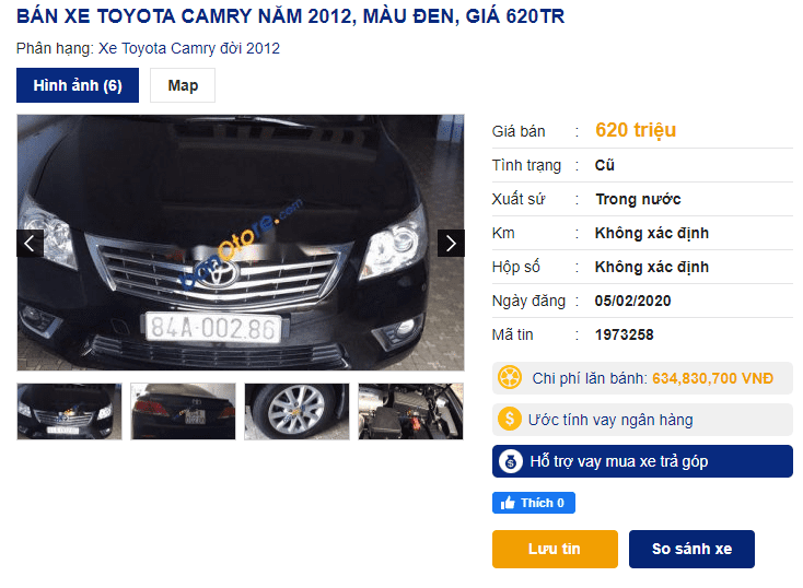 Toyota Camry 2012 màu đen 