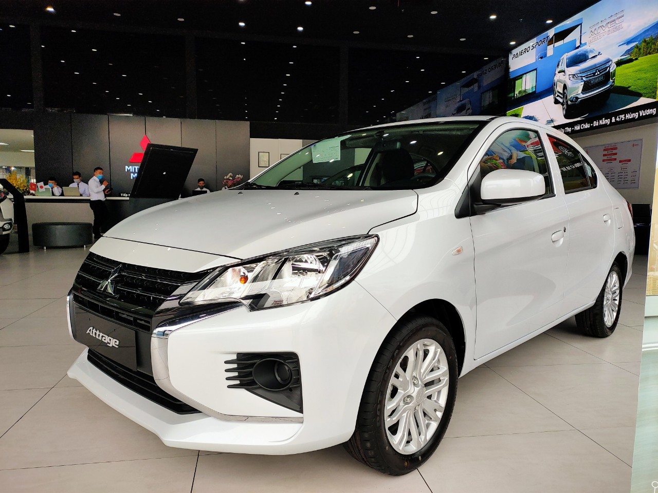 Cần bán Mitsubishi Attrage mới 2021, màu trắng, nhập khẩu, rẻ nhất Quảng Nam Đà Nẵng