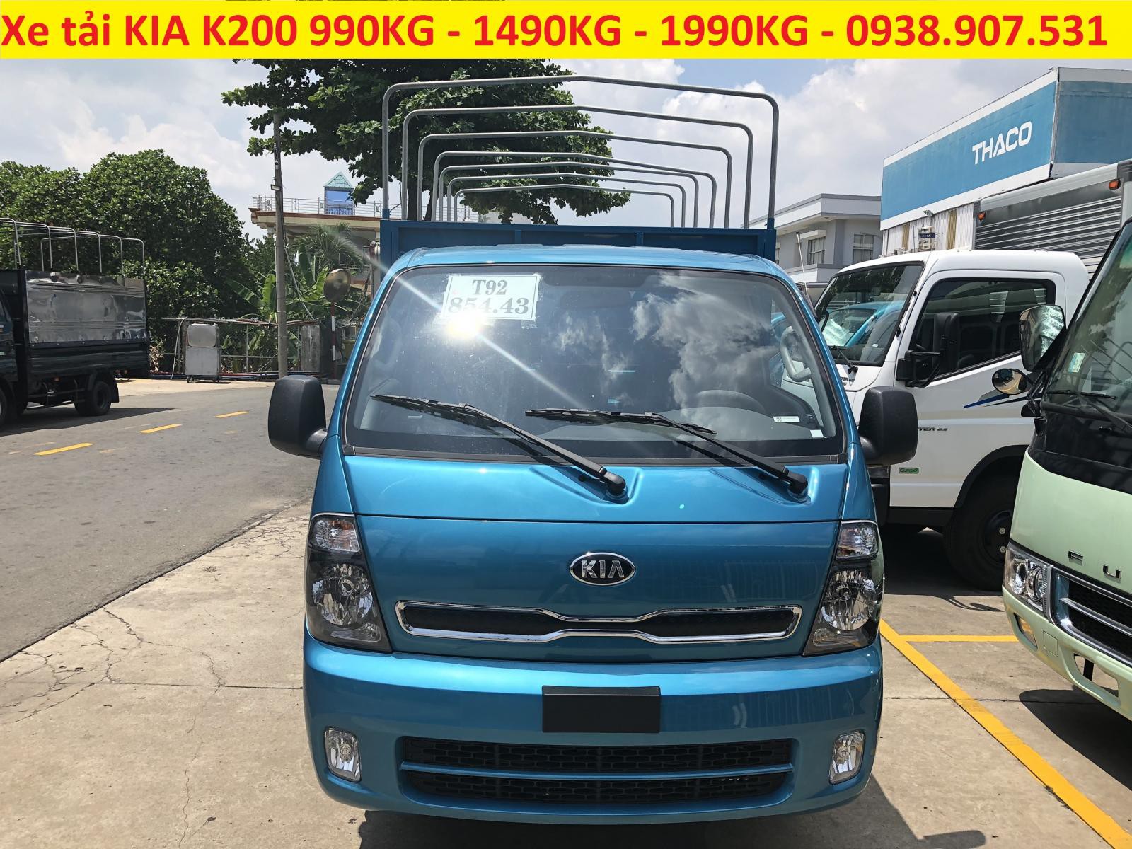 Thaco 2020 - Thaco An Sương bán xe tải Kia K200 thùng bạt 5 bửng tải 1950kg