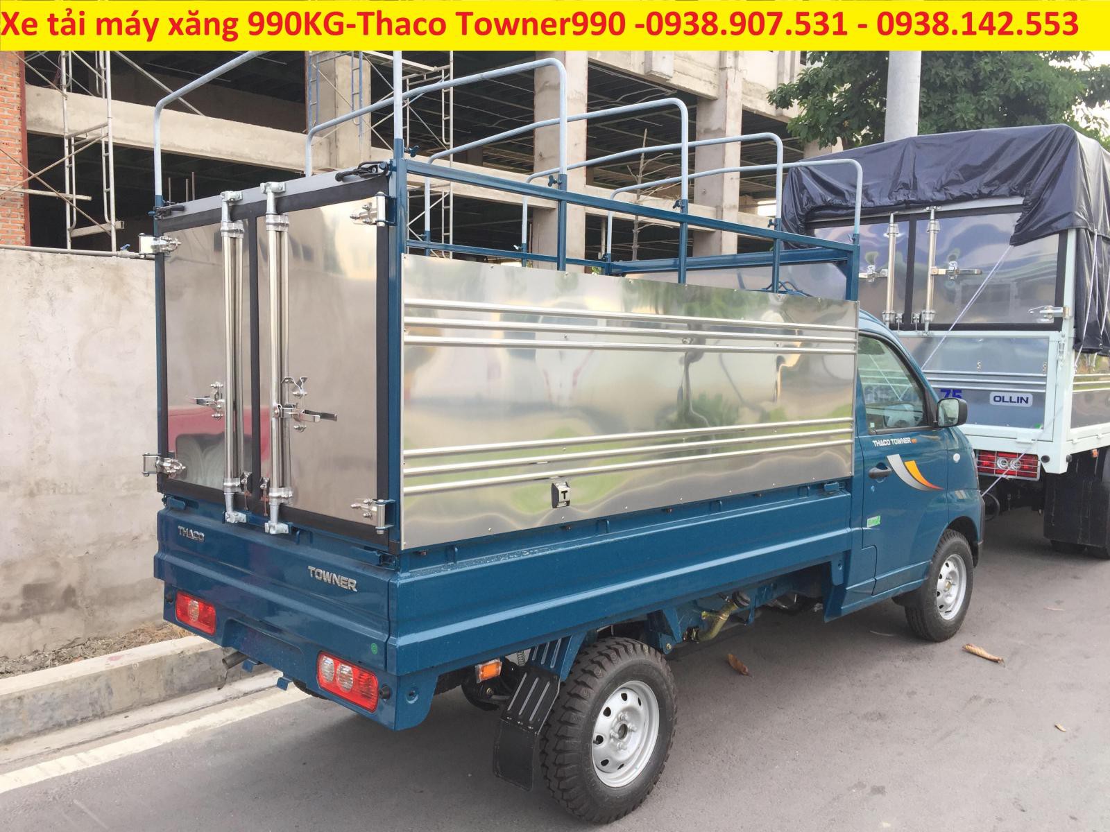 Thaco TOWNER 2020 - Bán xe tải Thaco Towner 990 tải trọng 990kg thùng mui bạt hỗ trợ vay ngân hàng