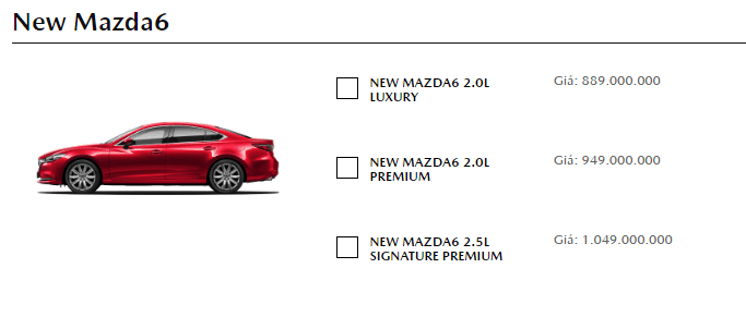 Thaco công bố giá xe chính thức của Mazda 6 2020, tăng cao so với trước