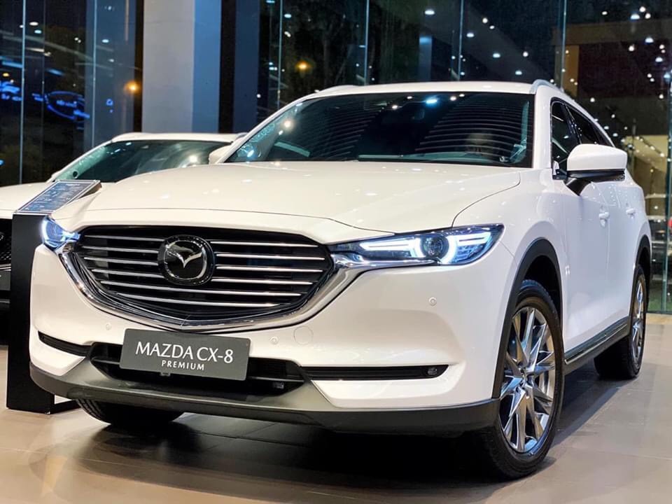 Mazda CX8 2020 màu trắng giao liền. Giá tốt nhất huyện Hóc Môn