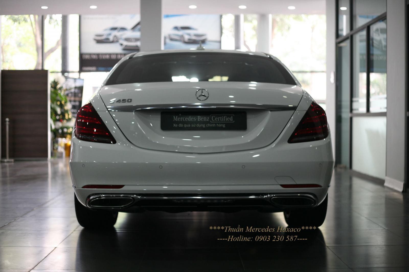 Đại lý Mercedes Haxaco bán xe S450 Luxury trắng siêu lướt ĐK 2021 SX 2020, bảo hành đến 2024