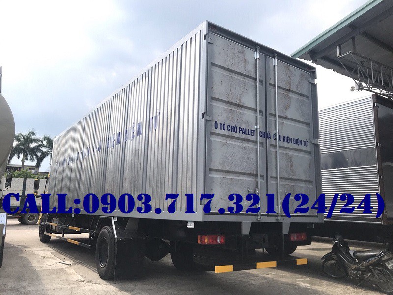 Bán xe tải Dongfeng thùng kín pallet, chứa kết cấu linh kiện điện tử 6T65
