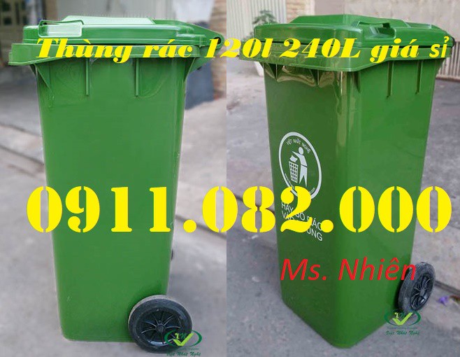  Phân phối sỉ lẻ thùng rác nhựa, giảm giá thùng rác 120L 240L giá rẻ, thùng rác inox- lh 0911082000