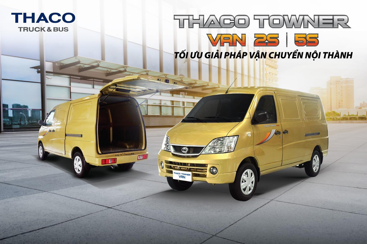 Thaco Towner Van2s chạy full giờ trong thành phố 