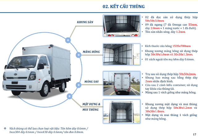 Xe tải 1 tấn - dưới 1,5 tấn K200S 2017 - Bán xe tải 1 tấn - 1.49 tấn KIA K200S 