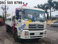 Cần bán Xe chuyên dùng Xe cẩu 2018 - Xe tải Dongfeng gắn cẩu tự hành 5 tấn, năm 2018, màu trắng