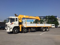 Cần bán xe Xe chuyên dùng Xe cẩu 2017 - Bán xe tải 4 chân Dongfeng Hoàng Huy gắn cẩu Atom 12 tấn