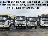 Cần bán xe Howo La Dalat   2020 - Bán xe tải Faw 7T2 thùng kín dài 9m65 giao xe ngay. 
