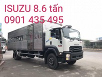 Cần bán xe Isuzu FVR900 2023 - Xe 8.6 tấn thùng kín 7.3m - Máy lạnh, 12 phiếu bảo dưỡng, radio MP3