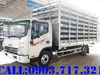 Bán xe oto Xe tải 5 tấn - dưới 10 tấn 2023 - Bán trả góp xe tải Jac N500 chở gia cầm thùng dài 5m2 chở 224 lồng