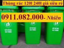 Mitsubishi Mitsubishi khác 2024 -  Chuyên phân phối thùng rác nhựa giá rẻ miền tây- thùng rác 120l 240l 660l màu xanh, cam, vàng- lh 0911082000