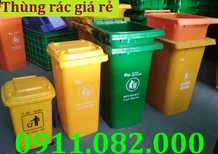 Audi Audi khác 2024 -  Thùng rác nhựa giá tốt- thùng rác 120l 240l 660l màu xanh, cam giá rẻ tại miền tây- lh 0911082000