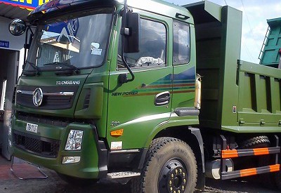Xe tải 10000kg 2015 - Bán xe ben Dongfeng Trường Giang 7.8 tấn 2 cầu thật, màu xanh