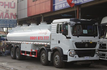 Xe chuyên dùng Xe téc 2015 - Công ty bán xe tải bồn Howo 20 khối, giá xe bồn Howo 21 khối 22 khối máy 340 mã lực nhập khẩu giá tốt