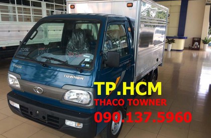 Thaco TOWNER 750A 2016 - TP. HCM Thaco Towner 800 900 kg, màu xanh lam, thùng kín inox 430