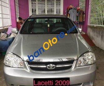 Daewoo Lacetti   MT 2009 - Cần bán lại xe Daewoo Lacetti MT sản xuất năm 2009, màu bạc