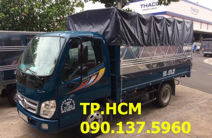 Thaco OLLIN 345 2017 - TP. HCM Thaco Ollin 350 2.4 tấn phiên bản thùng dài thùng mui bạt tôn đen, màu xám, giá 301tr