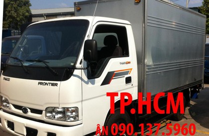 Kia K165 2017 - TP. HCM Thaco Kia K165 2.4 tấn, phiên bản mới thùng mui bạt inox304, màu trắng