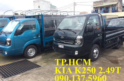 Thaco Kia K250 2018 - TP. HCM bán Thaco Kia K250 mới tải trọng 2.49 tấn, thùng mui bạt tôn lạnh