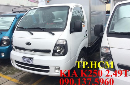 Thaco Kia K250 2018 - TP. HCM bán Thaco Kia K250 tải trọng 2.49 tấn, mới, xe vào thành phố, thùng mui bạt inox 304
