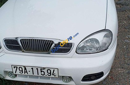 Daewoo Lanos   2002 - Cần bán lại xe Daewoo Lanos sản xuất 2002, màu trắng, nhập khẩu