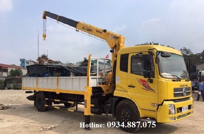 JRD HFC 2020 - Bán xe tải Dongfeng B180 9 tấn gắn cẩu Unic 5 tấn, thùng dài 6.5M