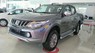 Mitsubishi Triton 2017 - Bán xe bán tải Mitsubishi Triton 2017, màu xám, nhập khẩu, trả góp 90% xe, LH: Lê Nguyệt: 0911.477.123- 0988.799.330