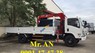 Xe tải 5 tấn - dưới 10 tấn 2017 - Bán xe tải cẩu Isuzu 7 tấn, thùng 6,5m, cẩu Unic sản xuất năm 2017, màu trắng